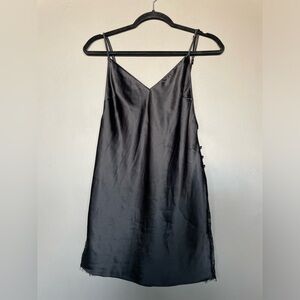 Victoria secret Black Satin Slip Dress